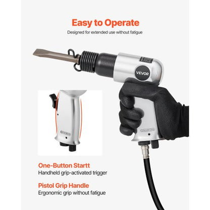 Lufthammare 4500 BPM Pneumatisk hammare med luftnålsrensare och 4 mejslar |  EU