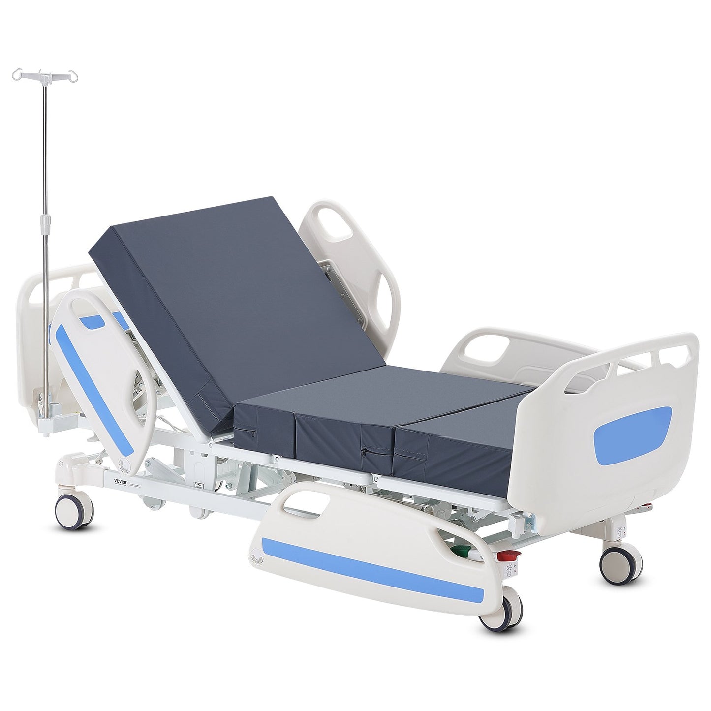 Premium 5-funktion Full elektrisk sjukhussäng ICU Medical Bed 550LBS Laster
