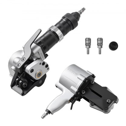 Pneumatisk stålbandningsmaskin, 8500 N spänningskraft, metallbandningsverktyg, spännare och skärförslutare för 19 mm breda metallband, kraftig delad balpress för höghållfasta förpackningar |  EU