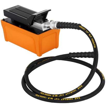 10000 PSI hydraulic pump, air foot pump with hose, hydraulic jack pump with air hose for hydraulic frame cylinders (hydraulic pump with hose)