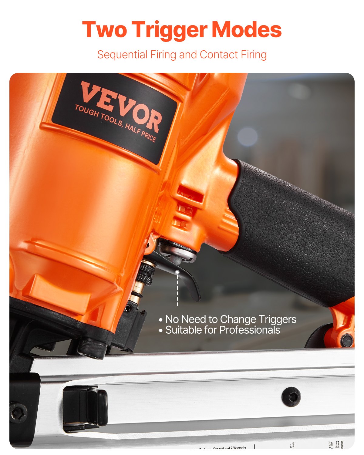 Framing nailer 50 to 90 mm 21° pneumatic nailer with fully round head