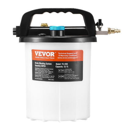 3L brake fluid bleeding kit with 13 hose connections