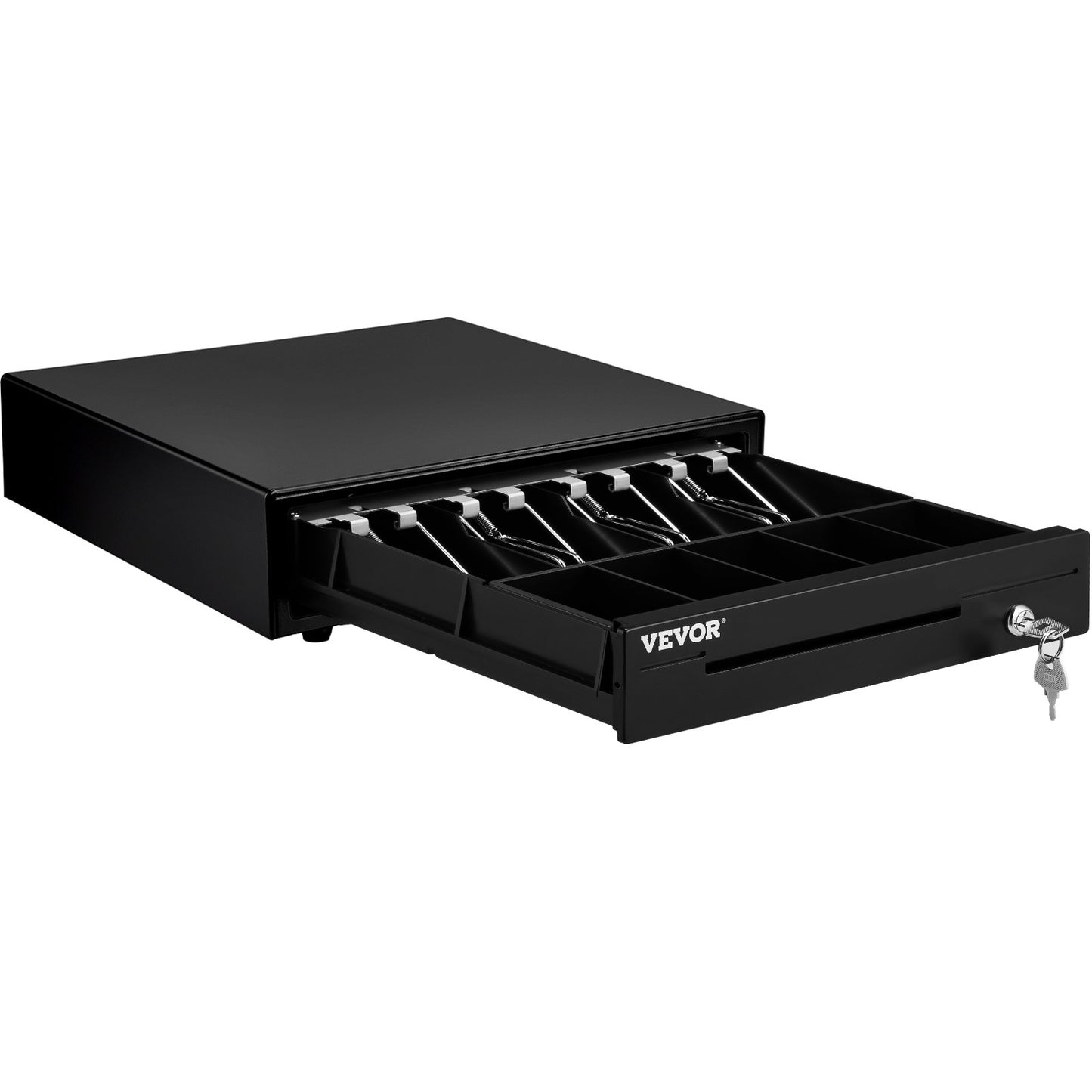 Kassalåda, 13" 12 V, för POS-system med kassafack för 4 sedlar och 5 mynt, avtagbart myntfack och 2 nycklar ingår, RJ11/RJ12-kabel för stormarknad, bar, kafé, restaurang