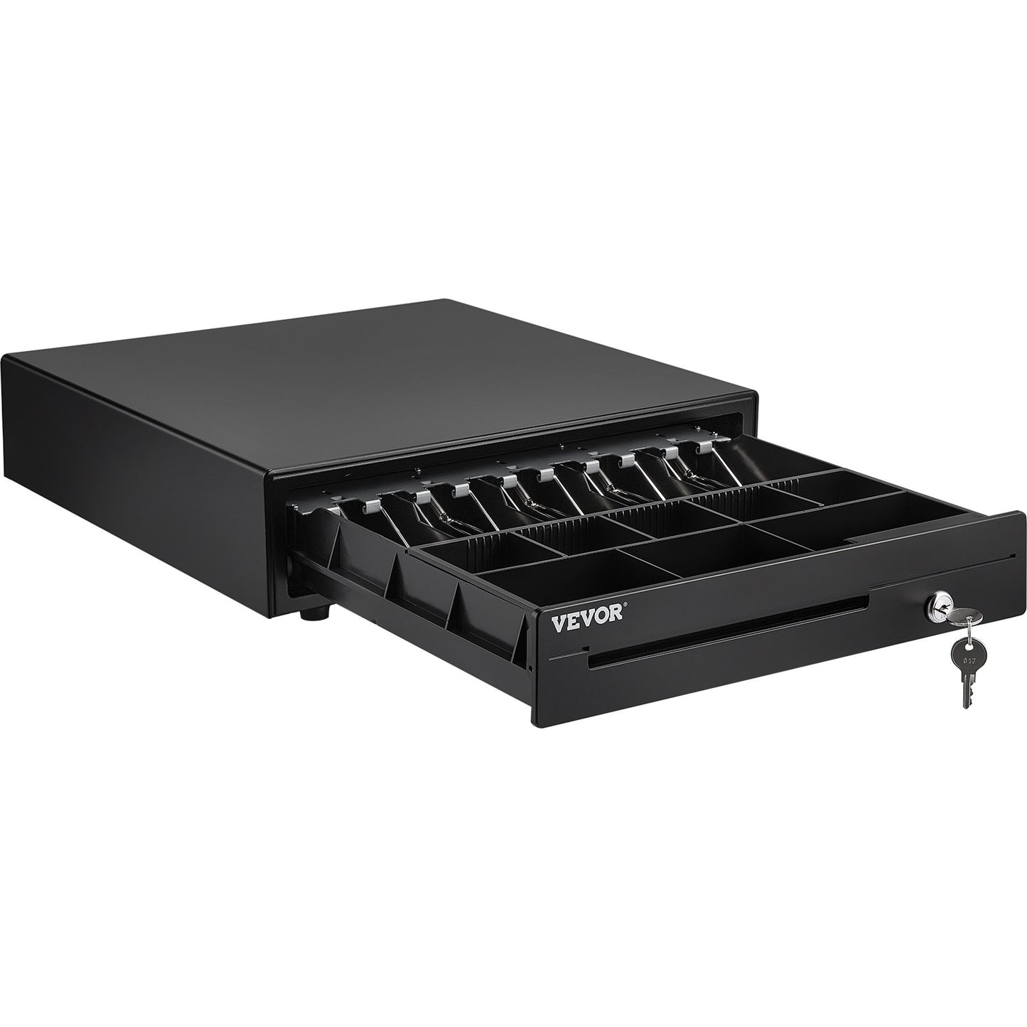 Kassalåda, 16" 12 V, för POS-system med kassafack för 5 sedlar och 8 mynt, avtagbart myntfack och 2 nycklar ingår, RJ11/RJ12-kabel för stormarknad, bar, kafé, restaurang