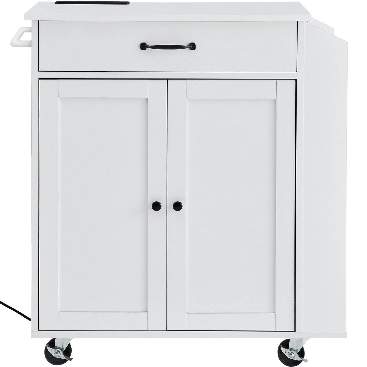 Kücheninselwagen, Rollschrank auf Rädern mit Ladestation