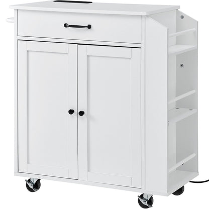 Kücheninselwagen, Rollschrank auf Rädern mit Ladestation
