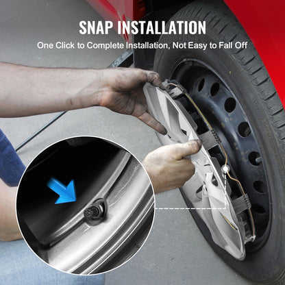 16" wheel rim protection hub caps Set of 4 robust hub caps for all weather