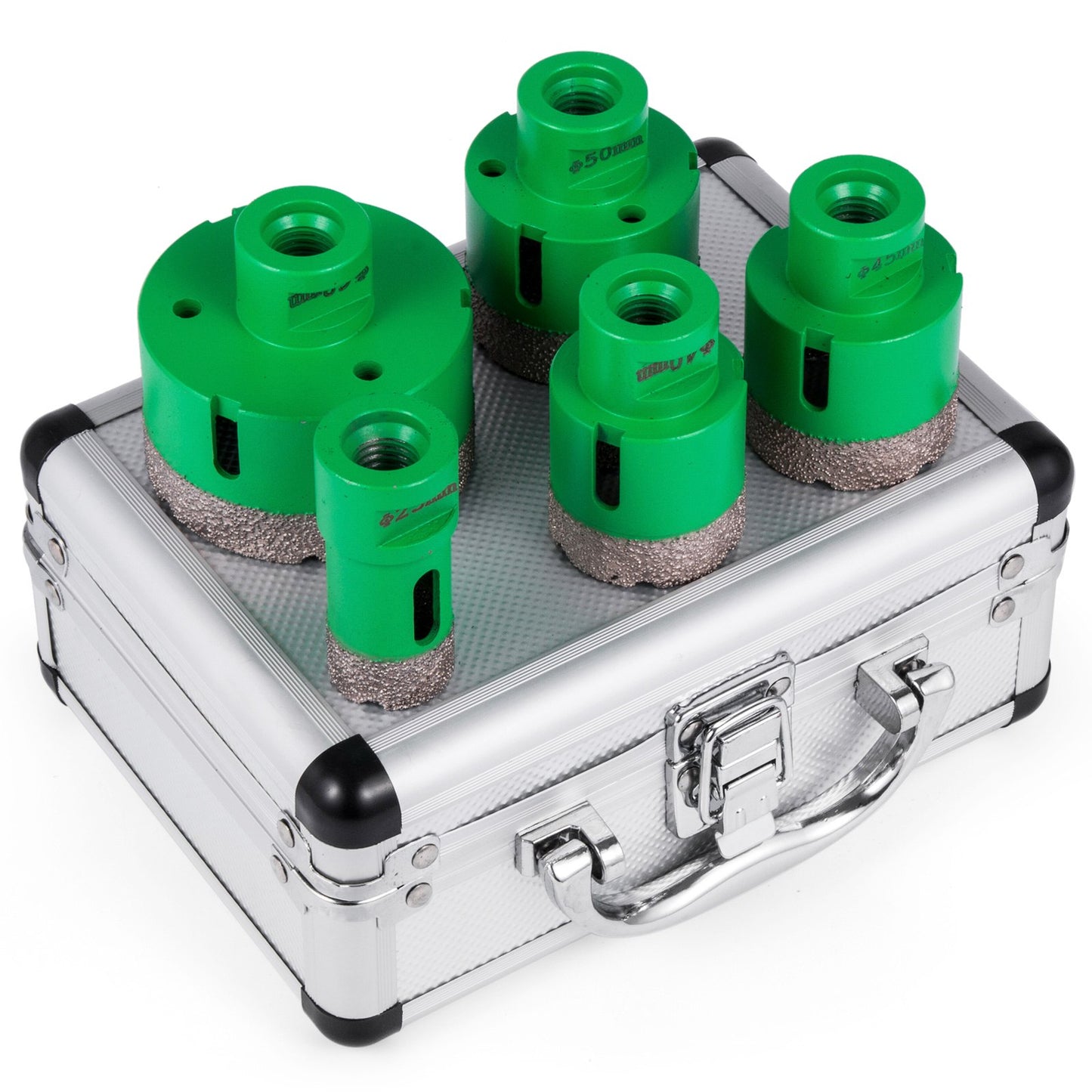 5 pcs Diamond Hole Saw Set Diamond Drill Core Bit, M14 25/40/45/50/68MM Hole Saw Drill, M14 Thread Precision Drilling for Tile Ceramic Granite