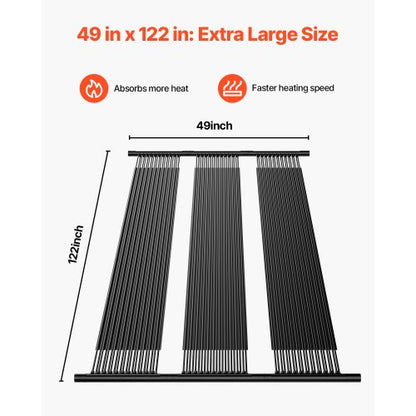 Solar Pool Heater 4 x 10 ft Above Ground Pool Heating System (4 Panels) | EU