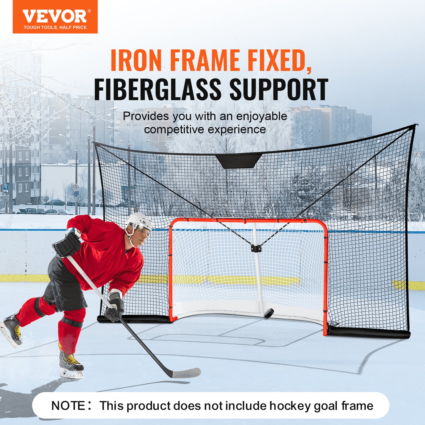 Hockey Goal Backstop Net Street Hockey Sport Target Netting Outdoor 12x7FT