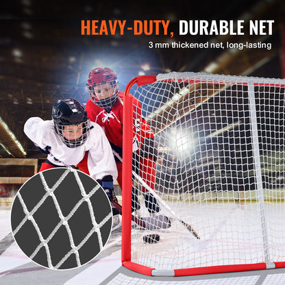 Youth Street Hockey Net Indoor Outdoor Steel Hockey Goal for Kids 54"x44