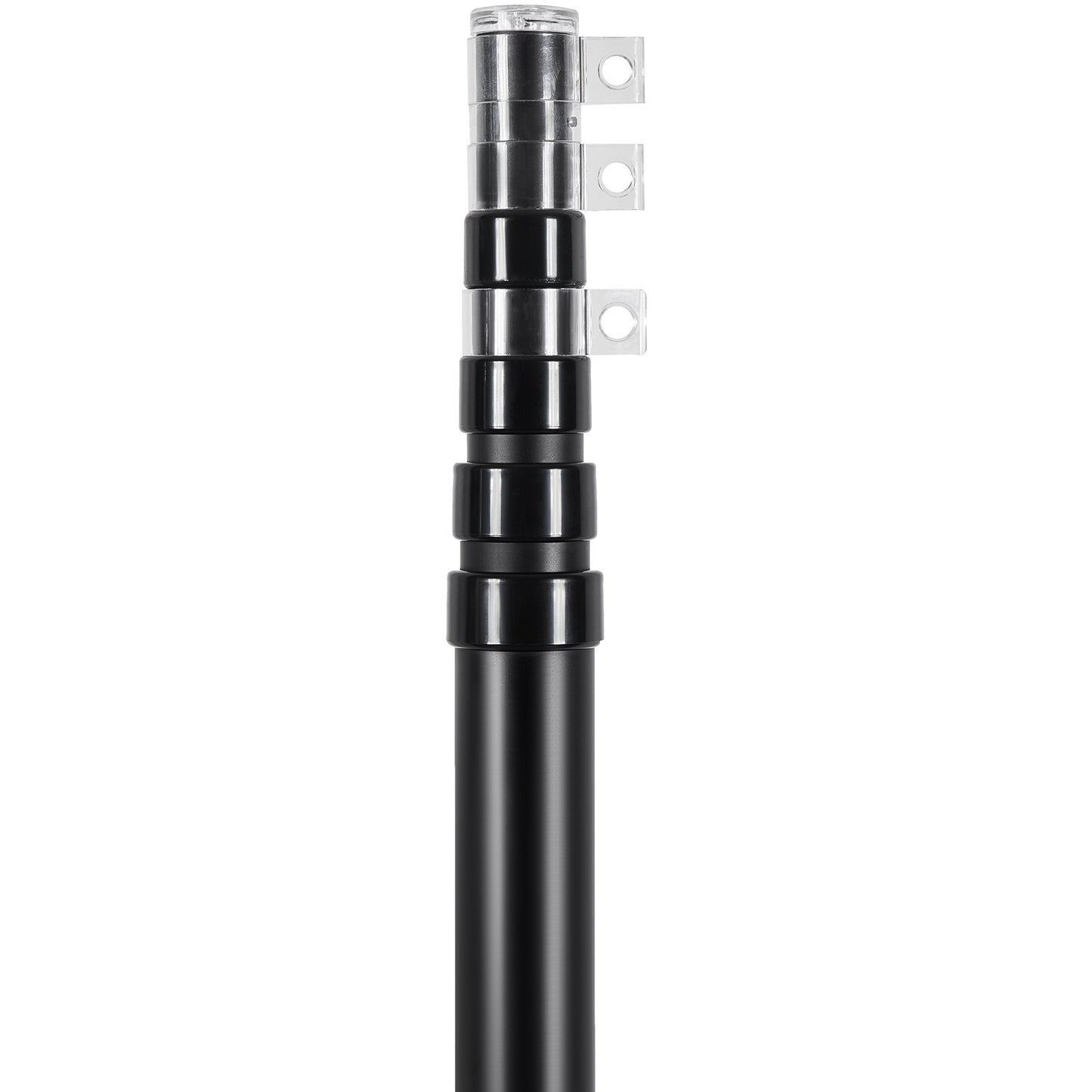 20FT Teleskop-Fahnenmast-Kit Hochleistungs-Aluminium-Fahnenmast Schwarz