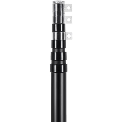 20FT Teleskop-Fahnenmast-Kit Hochleistungs-Aluminium-Fahnenmast Schwarz