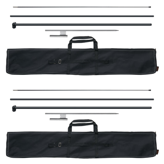 Feather Flag Pole Kit 2-pack Swooper flag pole 12.7 feet with ground stakes