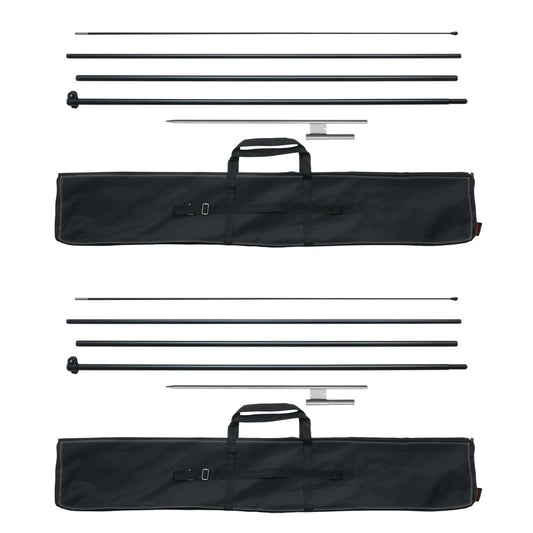 Feather Flag Pole Kit 2-pack Swooper flaggstång 16,3 fot med markinsatser