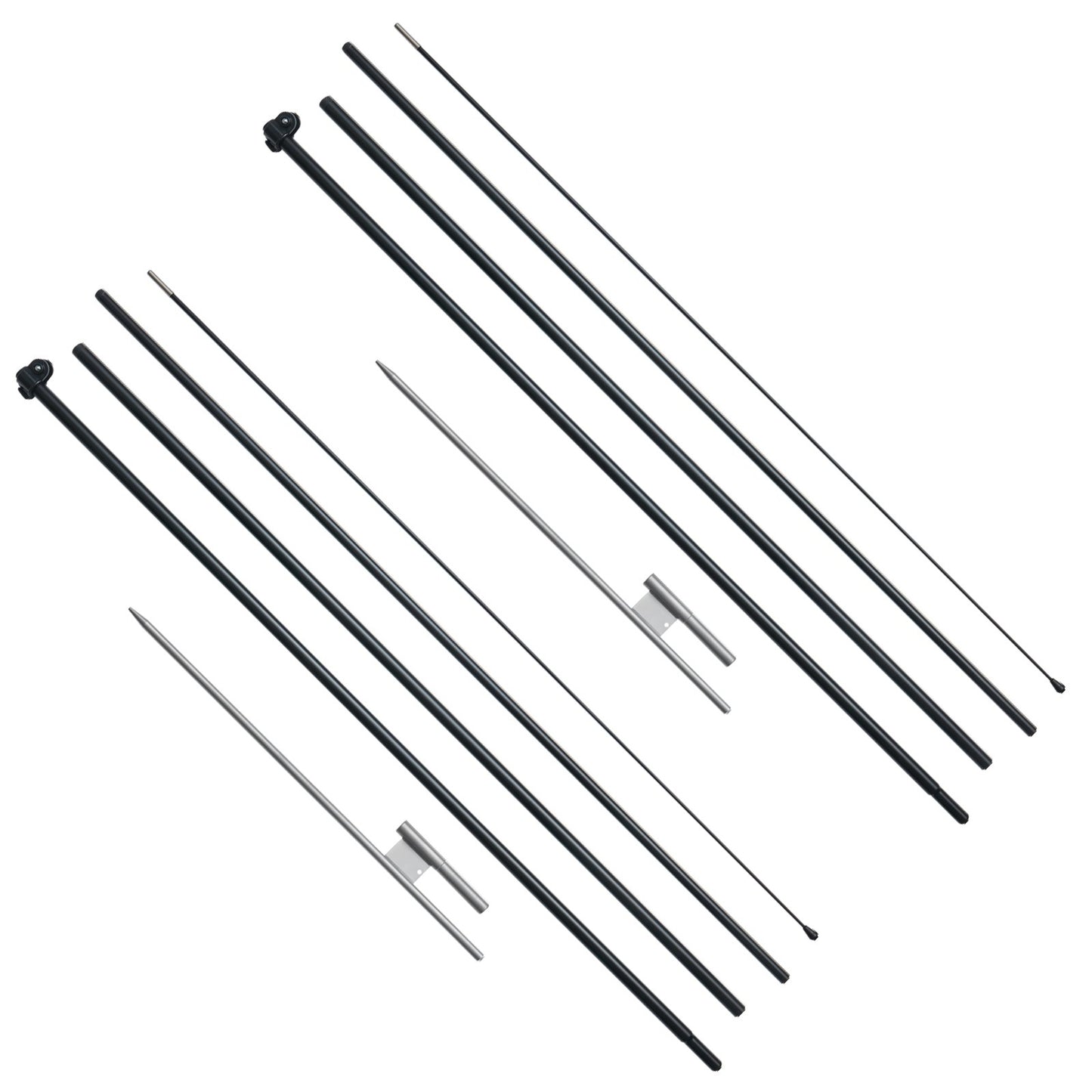 Feather Flag Pole Kit 2-pack Swooper flaggstång 16,3 fot med markinsatser