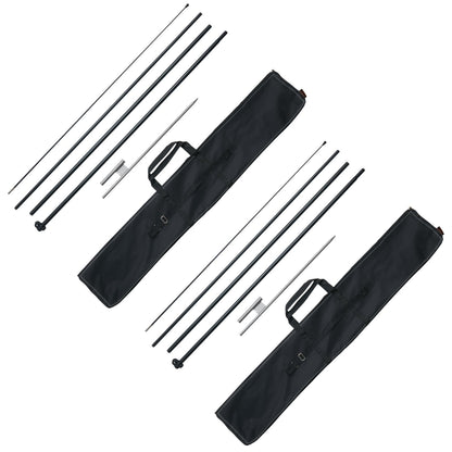 Feather Flag Pole Kit 2-pack Swooper flaggstång 16,3 fot med markinsatser