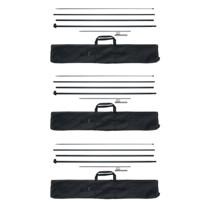 Feather Flag Pole Kit 3-pack Swooper flaggstång 16,3 fot med markinsatser