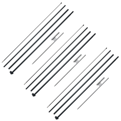 Feather Flag Pole Kit 3-pack Swooper flaggstång 16,3 fot med markinsatser
