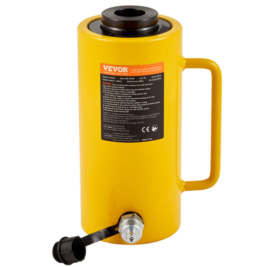 30 Ton 4 Inch Stroke Hollow Hydraulic Cylinder Jack 66000LBS Lifting Cylinder Industrial Durable Car Bending