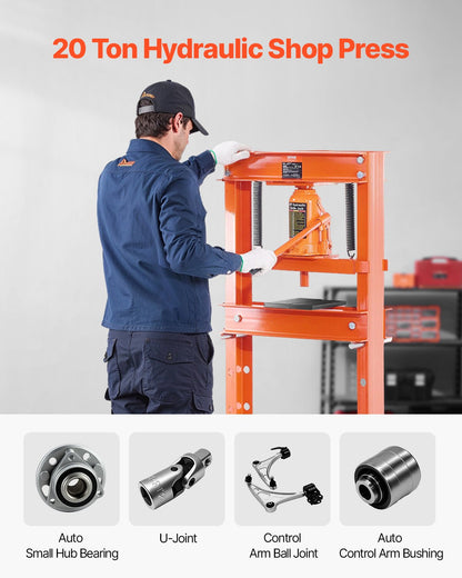 20 T Hydraulic Shop Press Hydraulic Press with press plate for bending