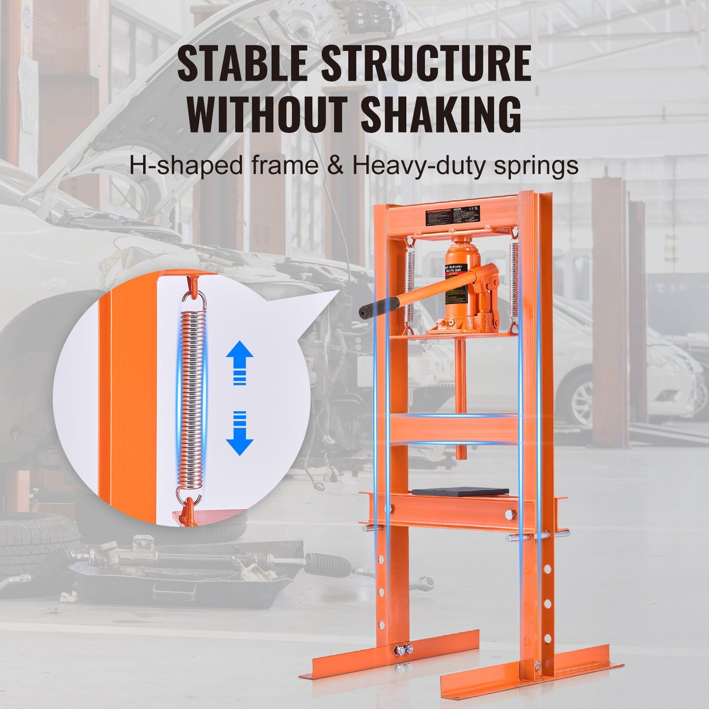 Hydraulic Shop Press 6 Ton with press plates H-Frame bench press stand