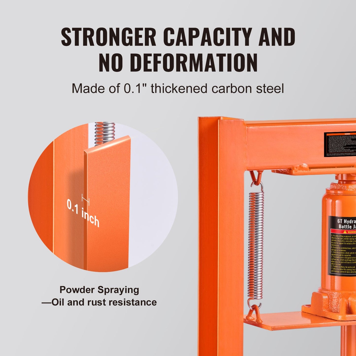 Hydraulic Shop Press 6 Ton with press plates H-Frame bench press stand