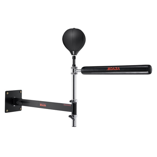 Wall Mount Boxing Spinning Bar, Spinning Bar med Punching Ball, Justerbar Boxing Speed Trainer, Reflex Boxing Bar med handskar, Boxning Träningsutrustning för Kickboxning, MMA, Fitness
