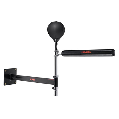 Wall Mount Boxing Spinning Bar, Spinning Bar med Punching Ball, Justerbar Boxing Speed Trainer, Reflex Boxing Bar med handskar, Boxning Träningsutrustning för Kickboxning, MMA, Fitness