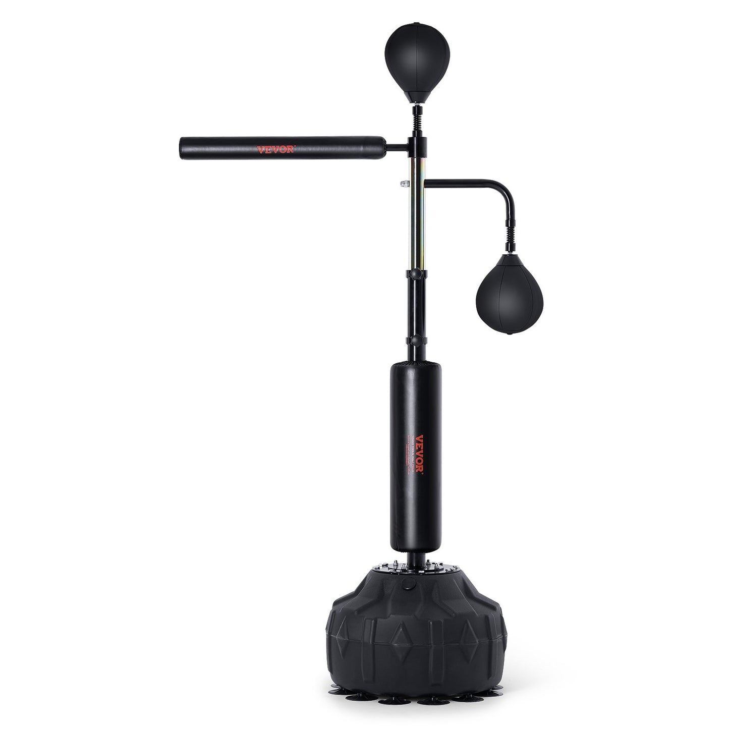 Box-Speed-Trainer, Boxsack mit Ständer, Reflex-Boxsack für Jugendliche und Erwachsene, höhenverstellbares freistehendes Strike-Bag-Set mit Handschuhen, Workout-Speed-Bag für das Training im Home-Gym, Schwarz