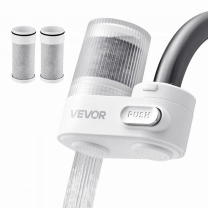 Faucet Mounted Water Filter Sink Water Purifier for Kitchen White Vertical