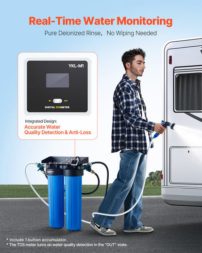 Spotless deionized water system Car wash system with integrated TDS meter