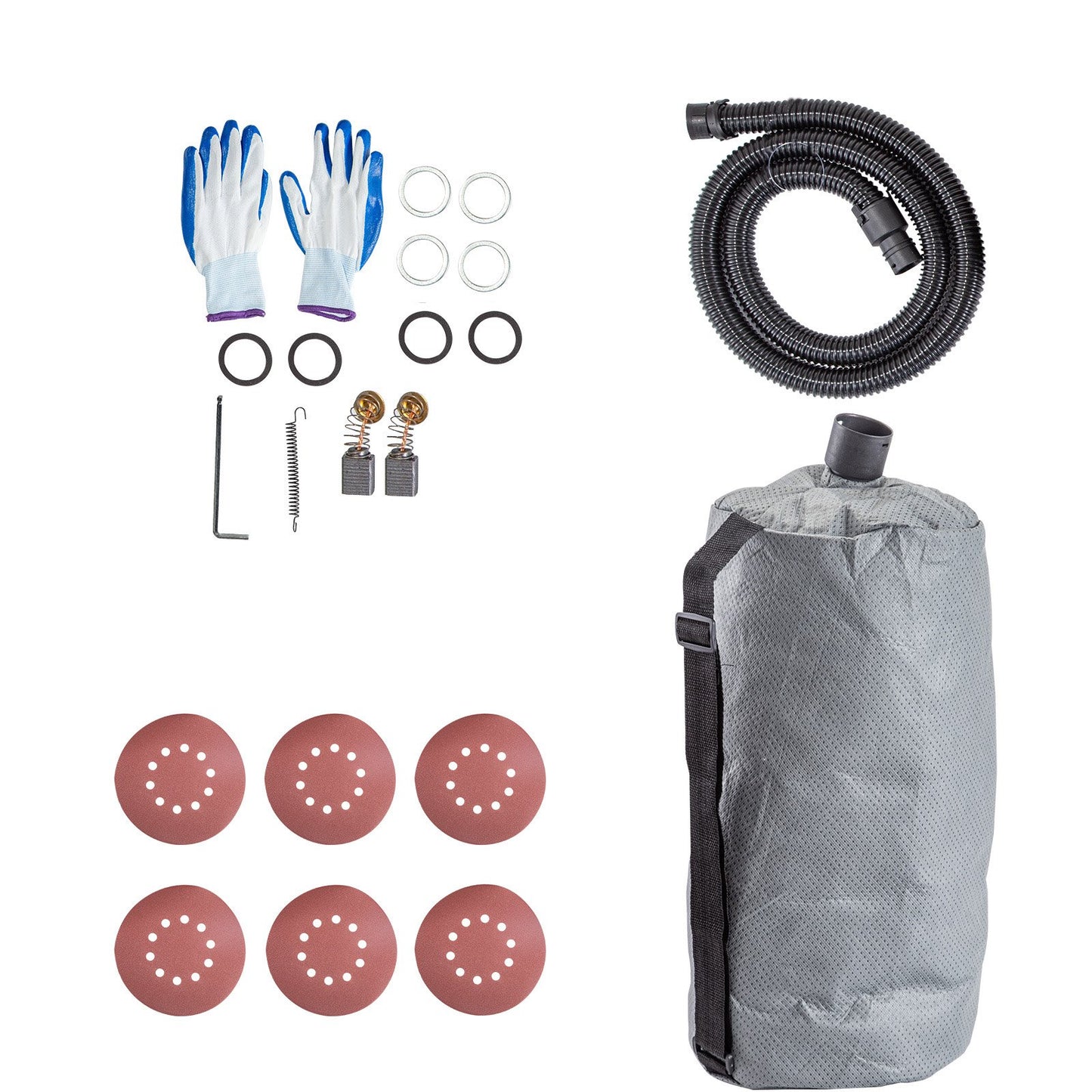 Plaster sander 750W, electric plaster sander, foldable sheet metal sander, with telescopic handle, electric sander, variable speed 800-1750 rpm, wall sander, with LED sanding light and vacuum bag