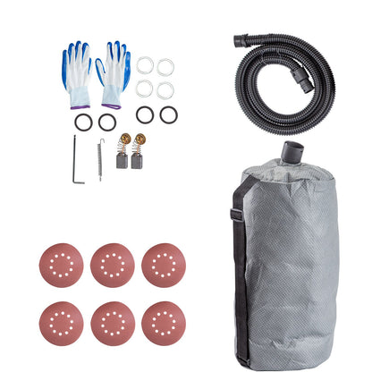 Plaster sander 750W, electric plaster sander, foldable sheet metal sander, with telescopic handle, electric sander, variable speed 800-1750 rpm, wall sander, with LED sanding light and vacuum bag