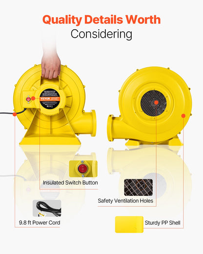 Inflatable Bounce House Blower 1.2&amp;1.3HP 950W for Commercial Bounce House