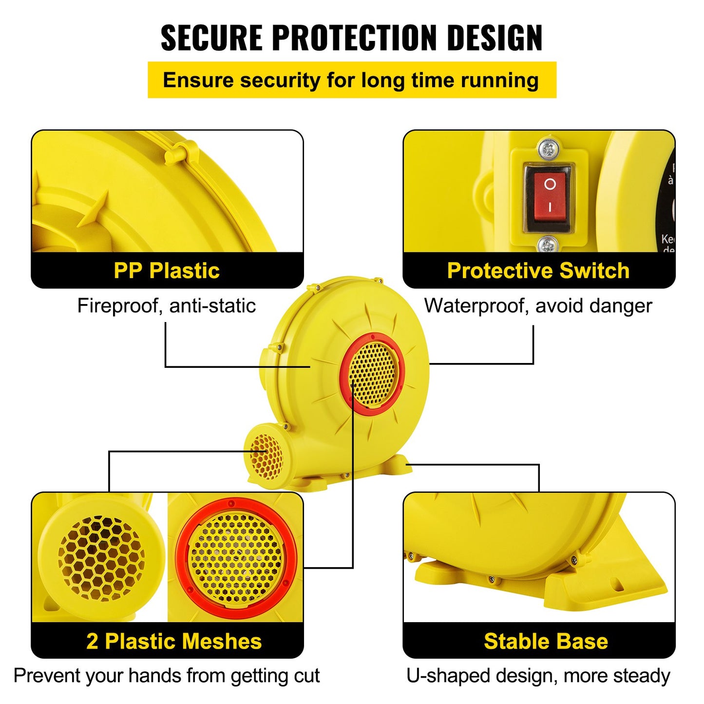 Luftgebläse für aufblasbare Hüpfburg 450W 0.6PS Blower pump Air pump