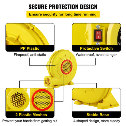 Luftgebläse für aufblasbare Hüpfburg 450W 0.6PS Blower pump Air pump