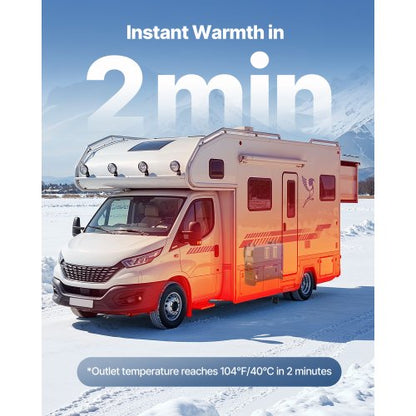 Dieselvärmare, 8KW, DC 12V/24V, Allt-i-ett Bärbar Dieselluftvärmare med Fjärrkontroll och LCD-skärm, Snabb Uppvärmning Låg Tystnad, 5 L Bränsletank för Fordon, Skåpbilar, Husbilar, Campers och Lastbilar |  EU