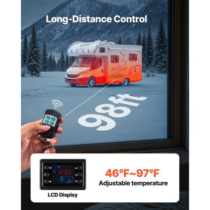 Dieselvärmare Bärbar Dieselluftvärmare 8KW DC 12V/24V 10 L Stor Tank |  EU