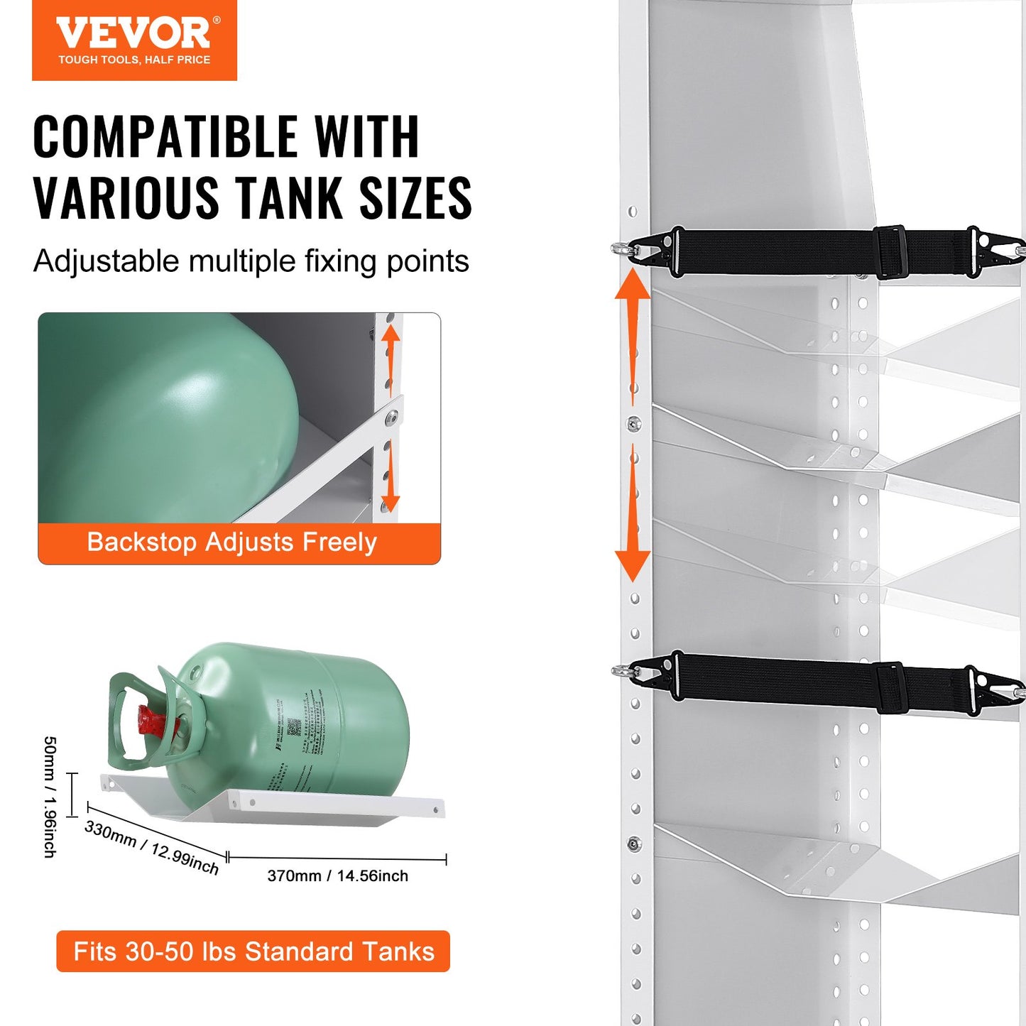 Köldmedietankställ, med 3 x 30-50lb flasktankar, Cylindertankställ 14,64x13,97x46,06 tum, Kylmedelscylinderställ Gascylinderställ och hållare för freon, gaser, syre, kväve