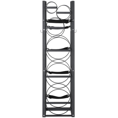 Kylmedelstankställ, med 3 x 30 lbs och andra 3 små flasktankar, cylindertankställ 12,79x12,99x47,12 tum, kylmedelscylinderställ och hållare för freon, gaser, syre, kväve