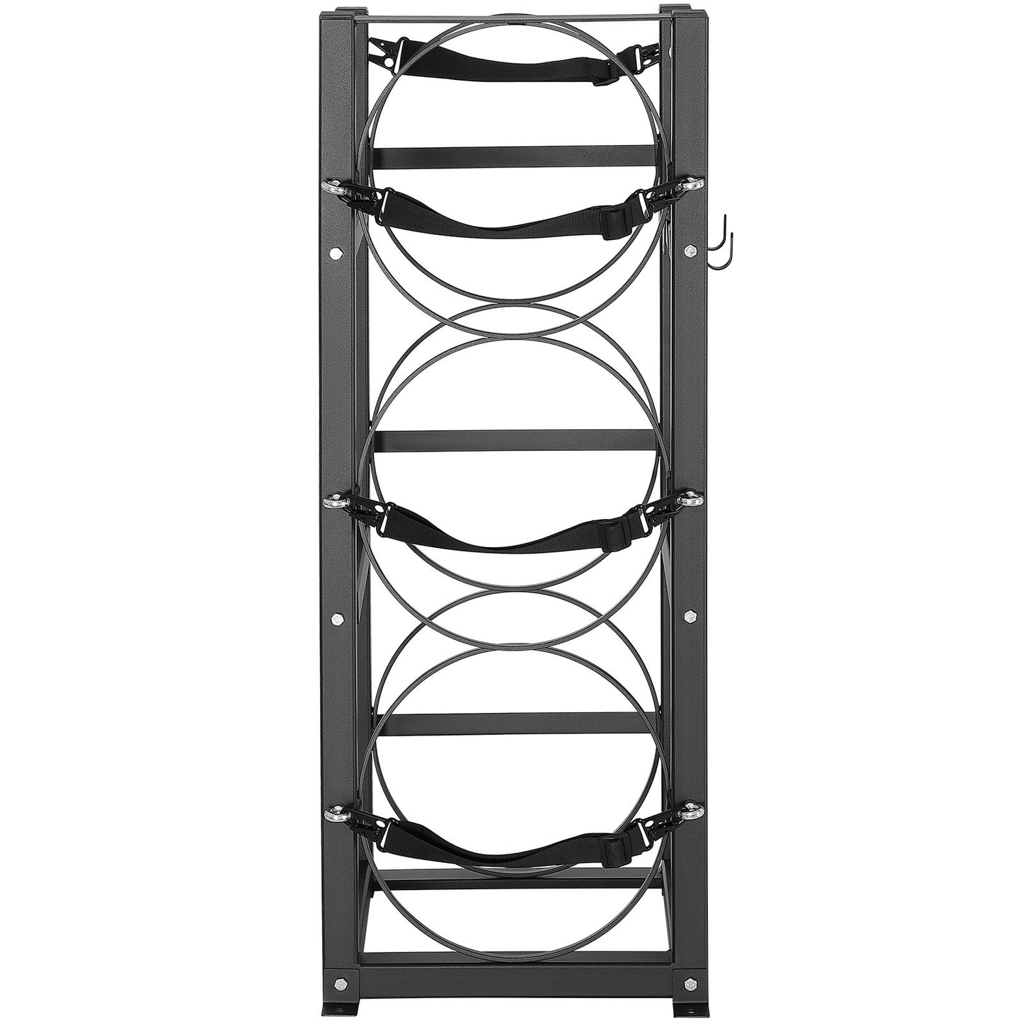 Köldmedietankställ, med 3 x 30lbs flasktankar, Cylindertankställ 12,79x12,99x33,07 tum, Kylmedelscylinderställ Gascylinderställ och hållare för freon, gaser, syre, kväve