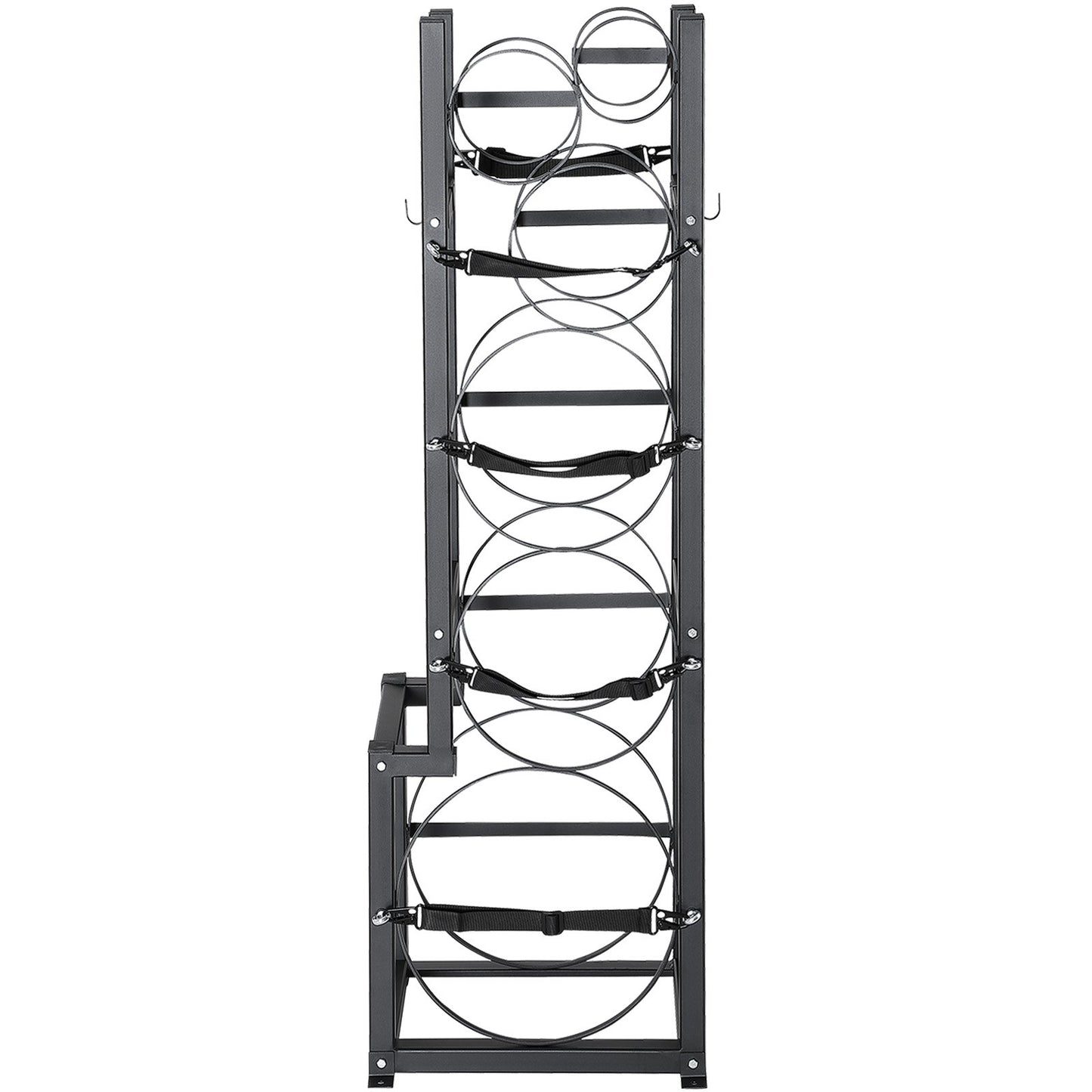 Kylmedelstankställ, med 1 x 50 lb, 2 x 30 lb och andra 3 små flasktankar, cylindertankställ 15,55x12,99x49,8 tum, kylmedelscylinderställ och hållare för freon, gaser, syre, kväve