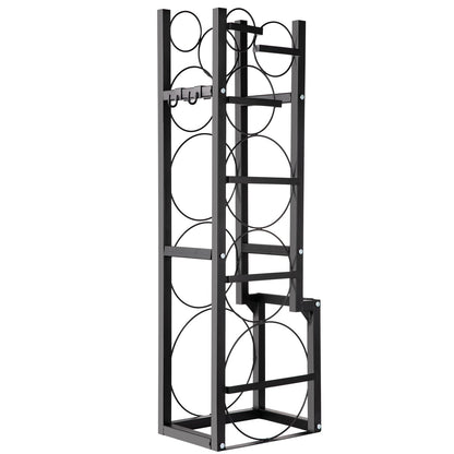 Kältemitteltankgestell mit 1 x 50 lb, 2 x 30 lb und 3 kleinen Flaschen, Flaschentankgestell, 48,5 x 15 x 11 Zoll Kältemittelflaschengestell, Gasflaschengestell und Halter für die Lagerung von Gas, Sauerstoff und Stickstoff