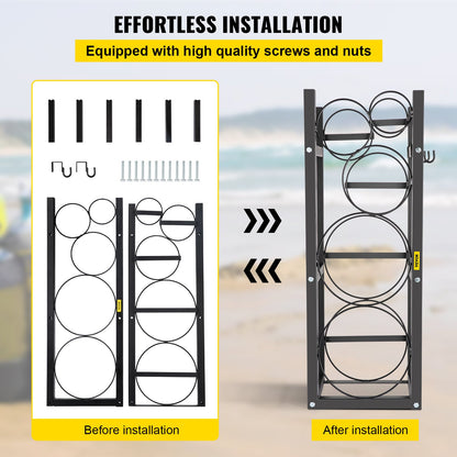 Coolant Tank Rack Cylinder Tank Rack with 2-30 lb and 3 Small Bottles