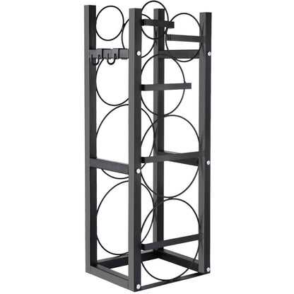Coolant Tank Rack Cylinder Tank Rack with 2-30 lb and 3 Small Bottles