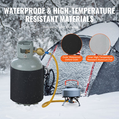Isolerat bandstil gascylindervärmare för 40 lbs gastankar 120W 90 ℉