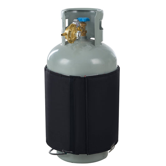Isolerat bandstil gascylindervärmare för 40 lbs gastankar 120W 90 ℉