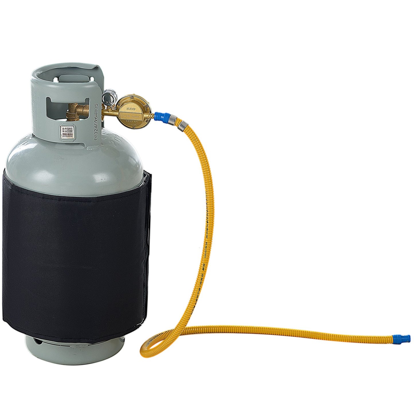Isolerat bandstil gascylindervärmare för 40 lbs gastankar 120W 90 ℉