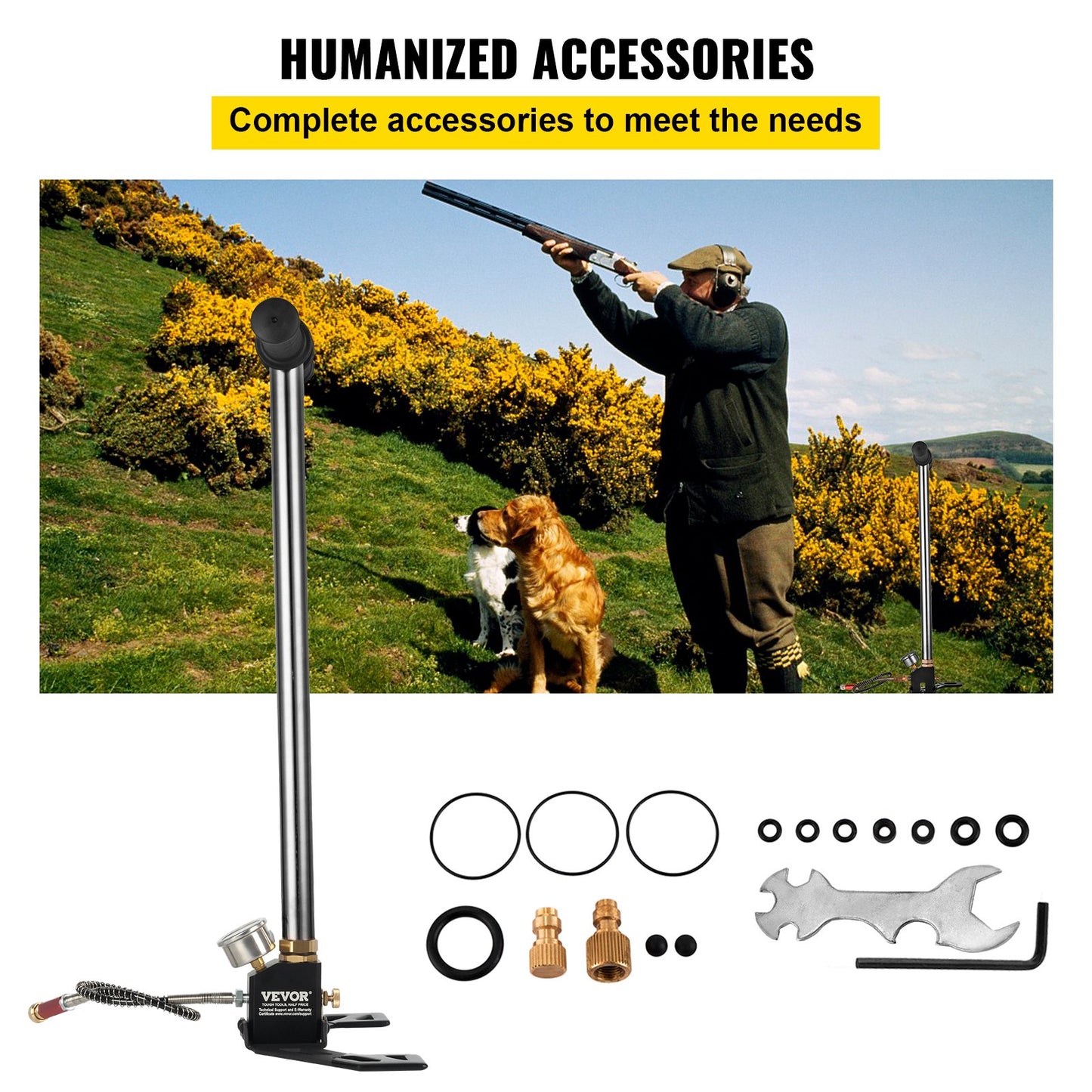 4500 PSI Air Gas Filling Pump 3-Stage PCP Charging Clamp Pump Air Pump PCP High Pressure High Output for Air Drive Cylinder and PCP Cylinder, for Outdoor Sports and Hunting